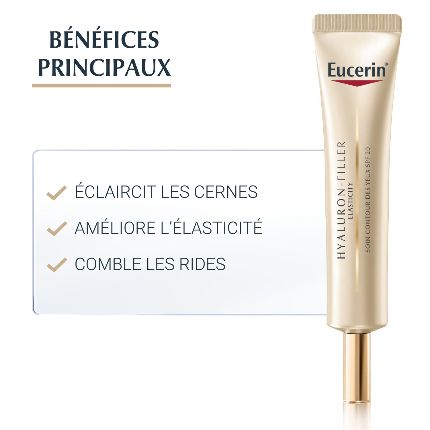 Hyaluron-Filler + Elasticity SPF20 - Soin Anti-Age Contour des Yeux 15 ml