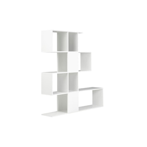 Bibliothèque ouverte séparateur design blanc laqué brillant L139 cm COMO