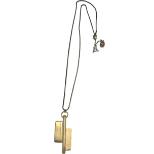 Collar largo XXL Doble Axe latón chapado dorado