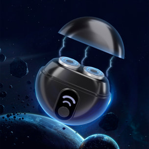 Afeitadora eléctrica con 2 velocidades y tapa protectora.