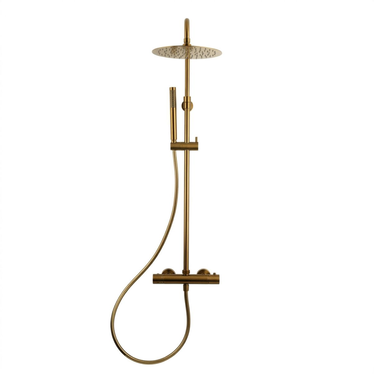 SAT DARK Colonne de douche avec Mitigeur Thermostatique, Or Brossé (SATDASSTKBZ)