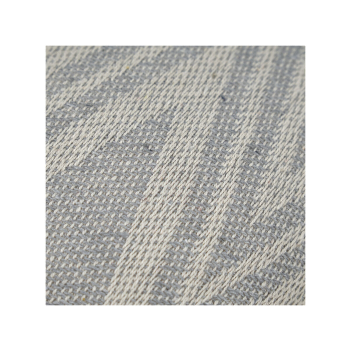 Coussin en coton brodé carré 40 x 40 cm motifs losanges gris - SHINE