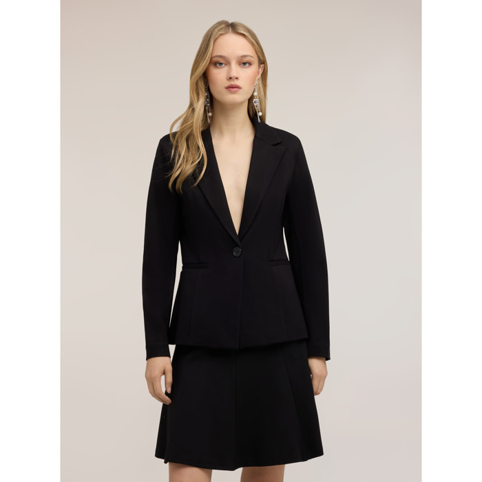 Motivi - Blazer monopetto in punto milano - Nero
