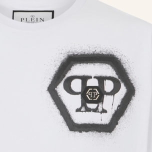 PHILIPP PLEIN Round Neck T-Shirt Spray Hexagon