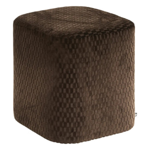 Pouf Selia carré 35x35cm marron