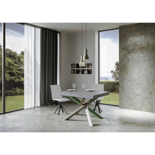 Table extensible 90x130/234 cm Volantis Premium Gris Béton cadre 4/A