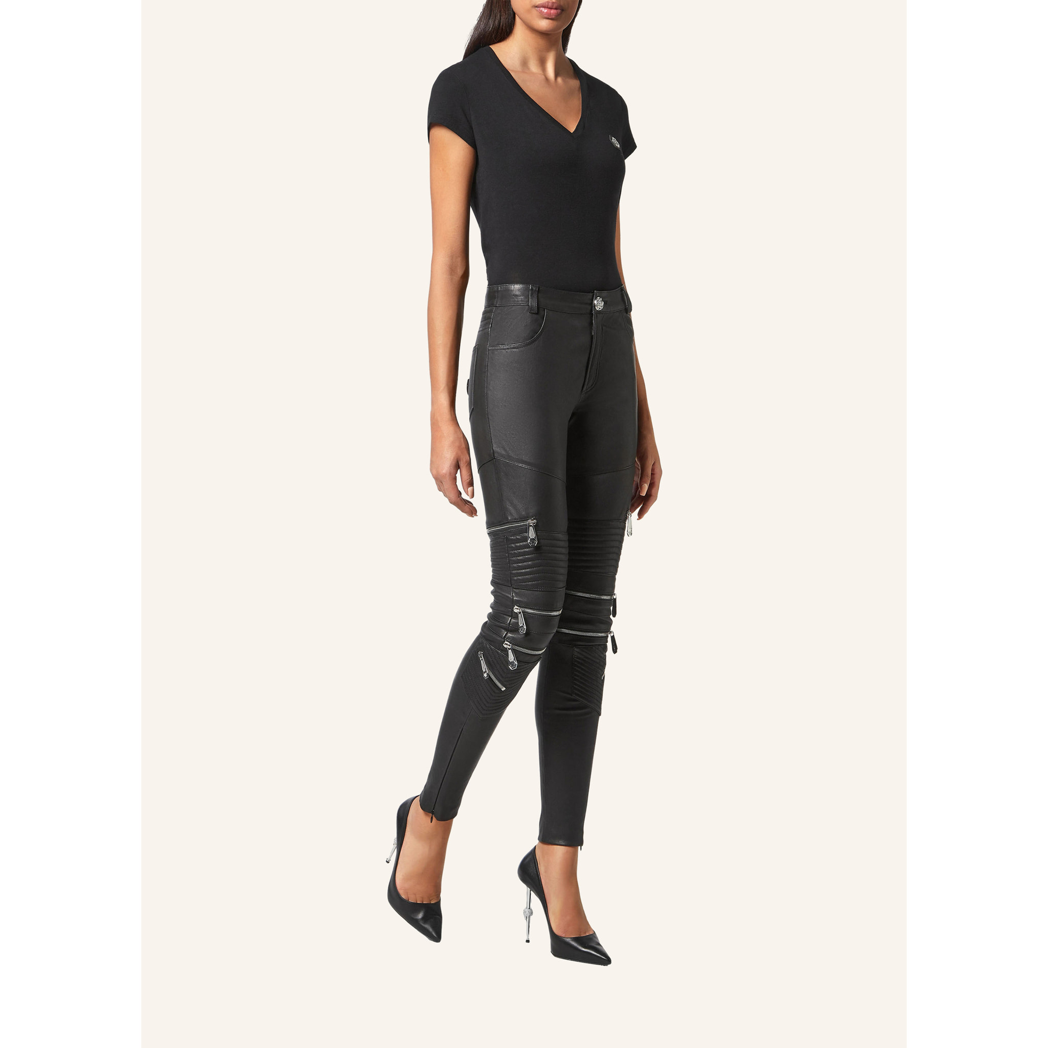 PHILIPP PLEIN Leather Trousers