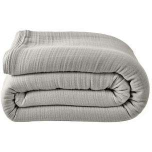 Housse de couette 100% gaze de coton lavé gris glacier