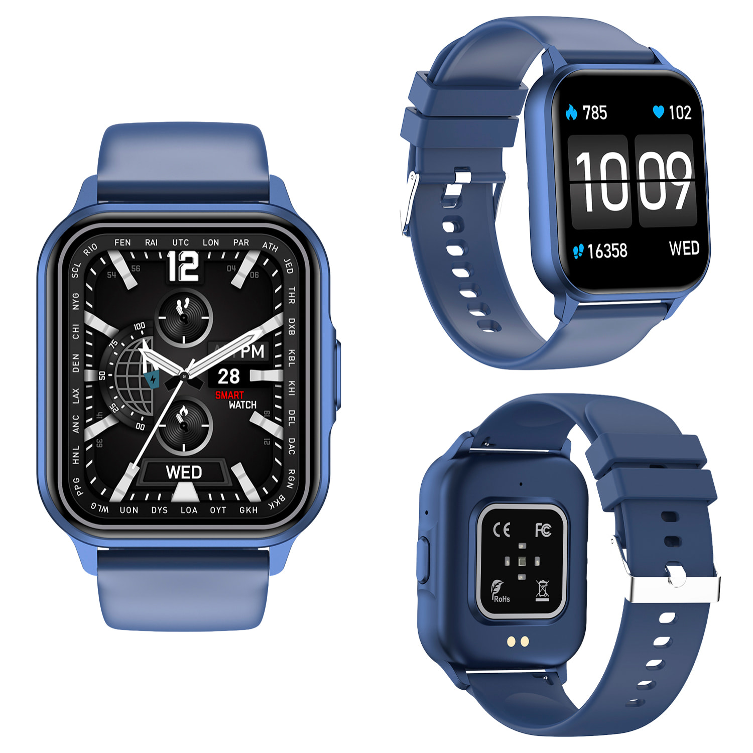 Smartwatch ZW36 con notifiche delle app, diversi modi sportivi. Monitor della pressione e dell'ossigeno, termometro.