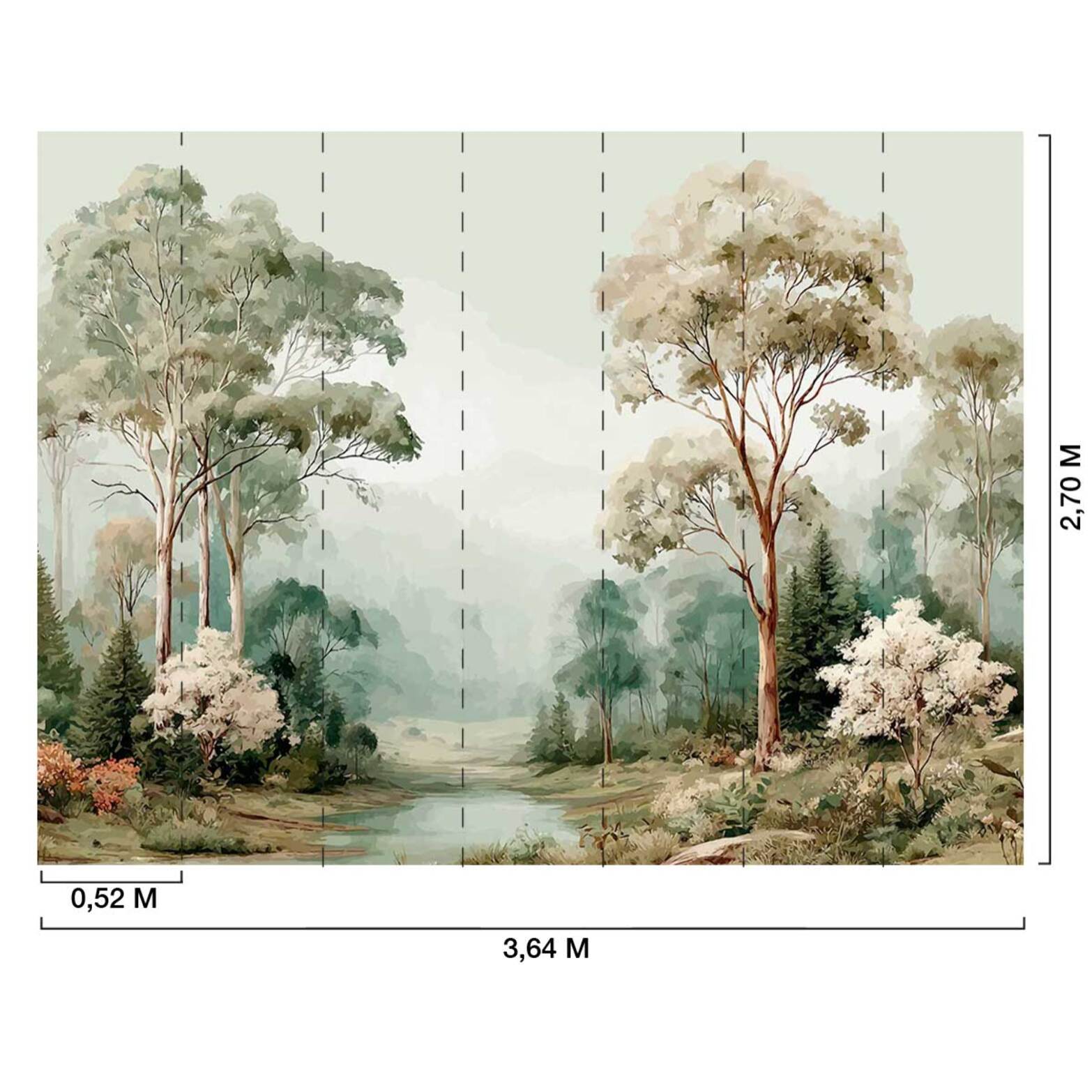 Papier peint forêt Eucalyptus Sauvage Intissé