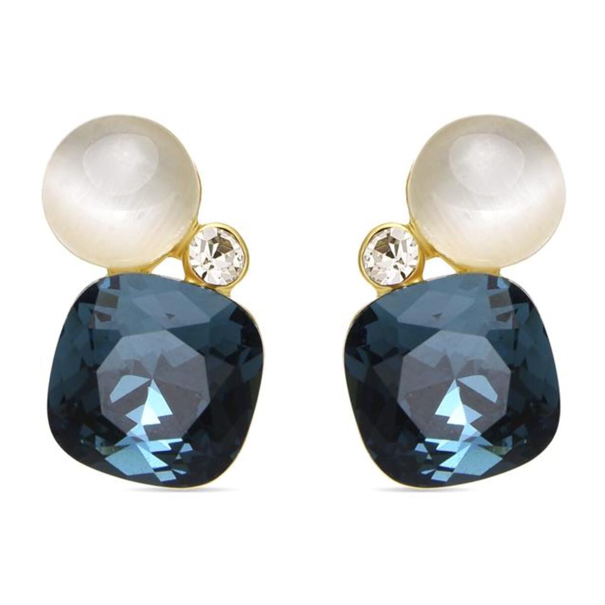 Pendientes con Ojo de Gato acabado oro 18k