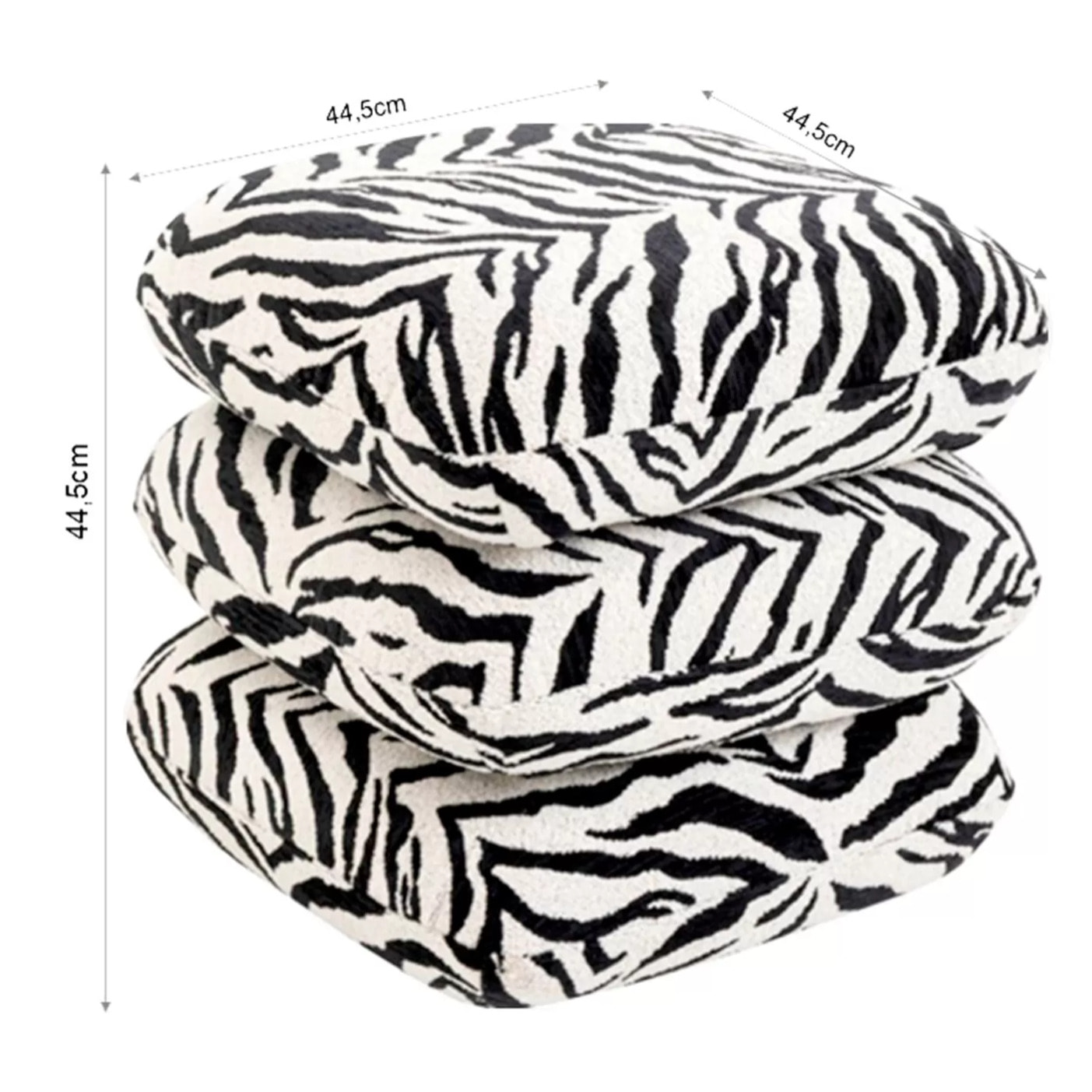 Tabouret pivotant Pepino 45x45cm tigre noir Kare Design