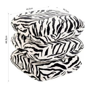 Tabouret pivotant Pepino 45x45cm tigre noir Kare Design