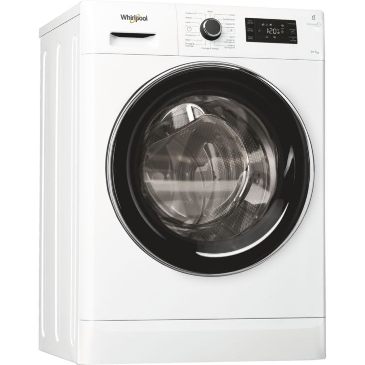 Lave linge séchant hublot WHIRLPOOL FWDG97168BXFR