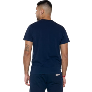 T-shirt in cotone elasticizzato a manica corta con logo grande Leone Basic