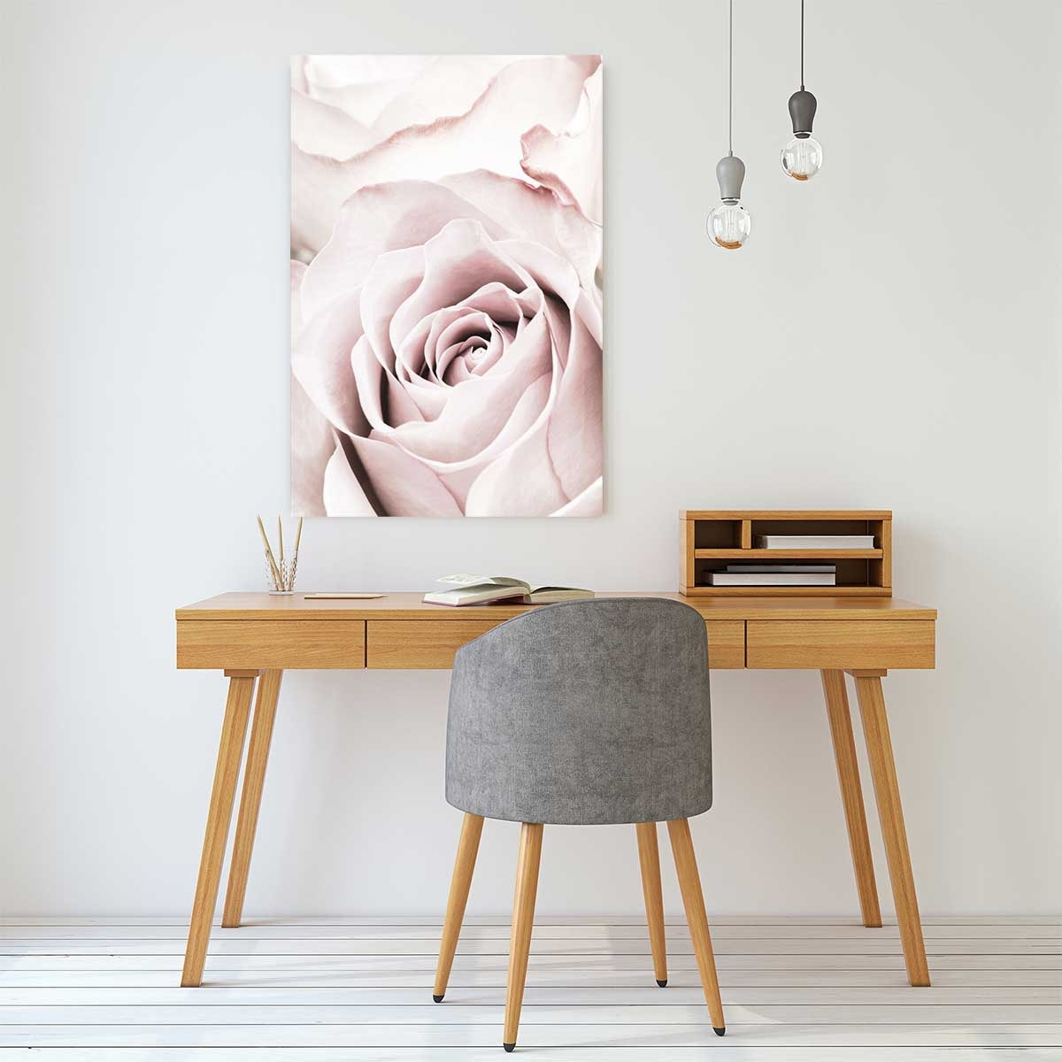 Tableau rosa romantica Toile imprimée