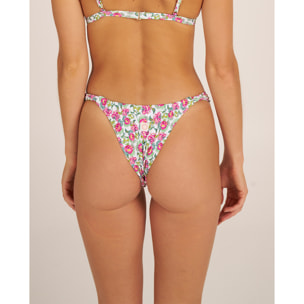 Braga de bikini brasileña con estampado de flores