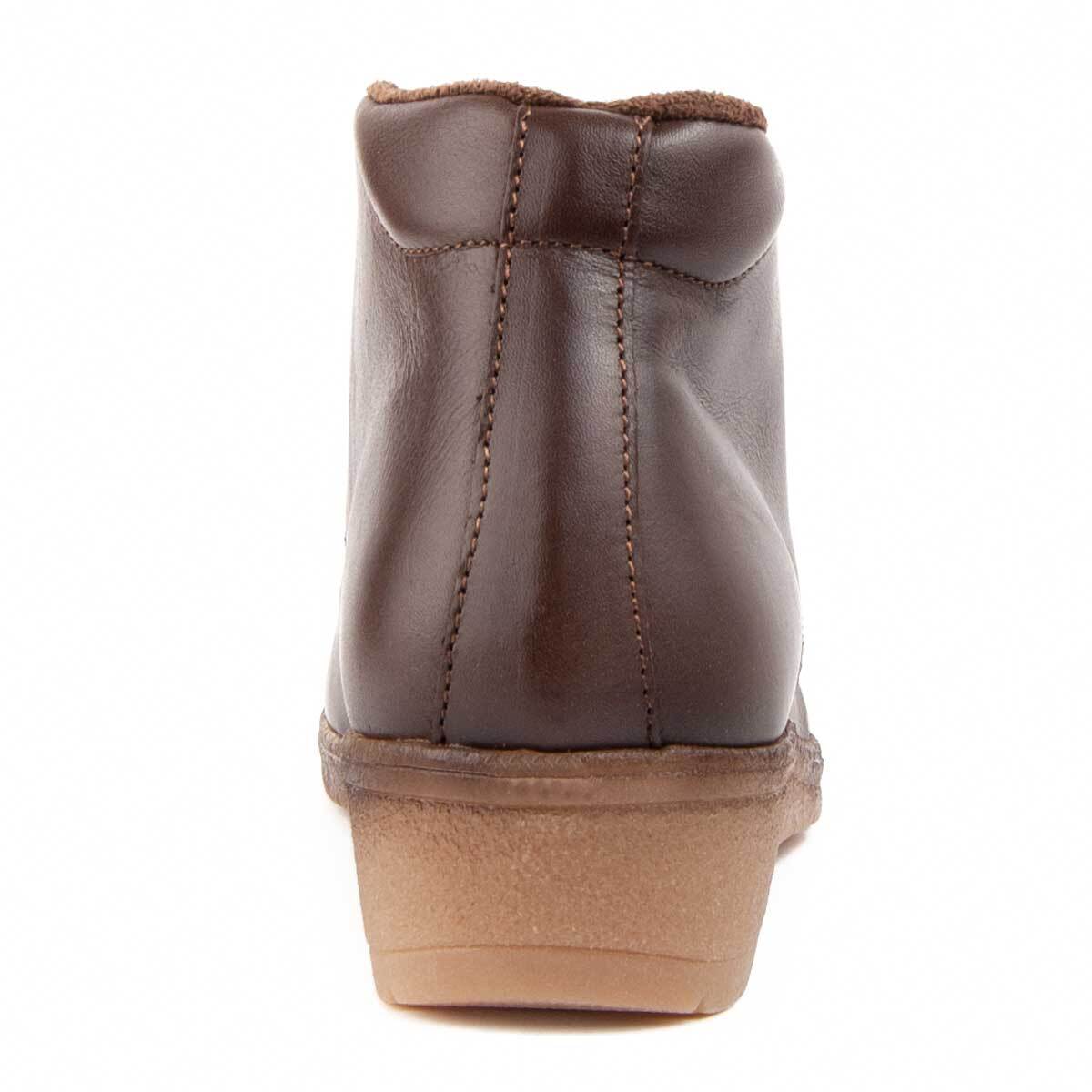 Botín De Cuña - Marrón - Altura: 4 Cm