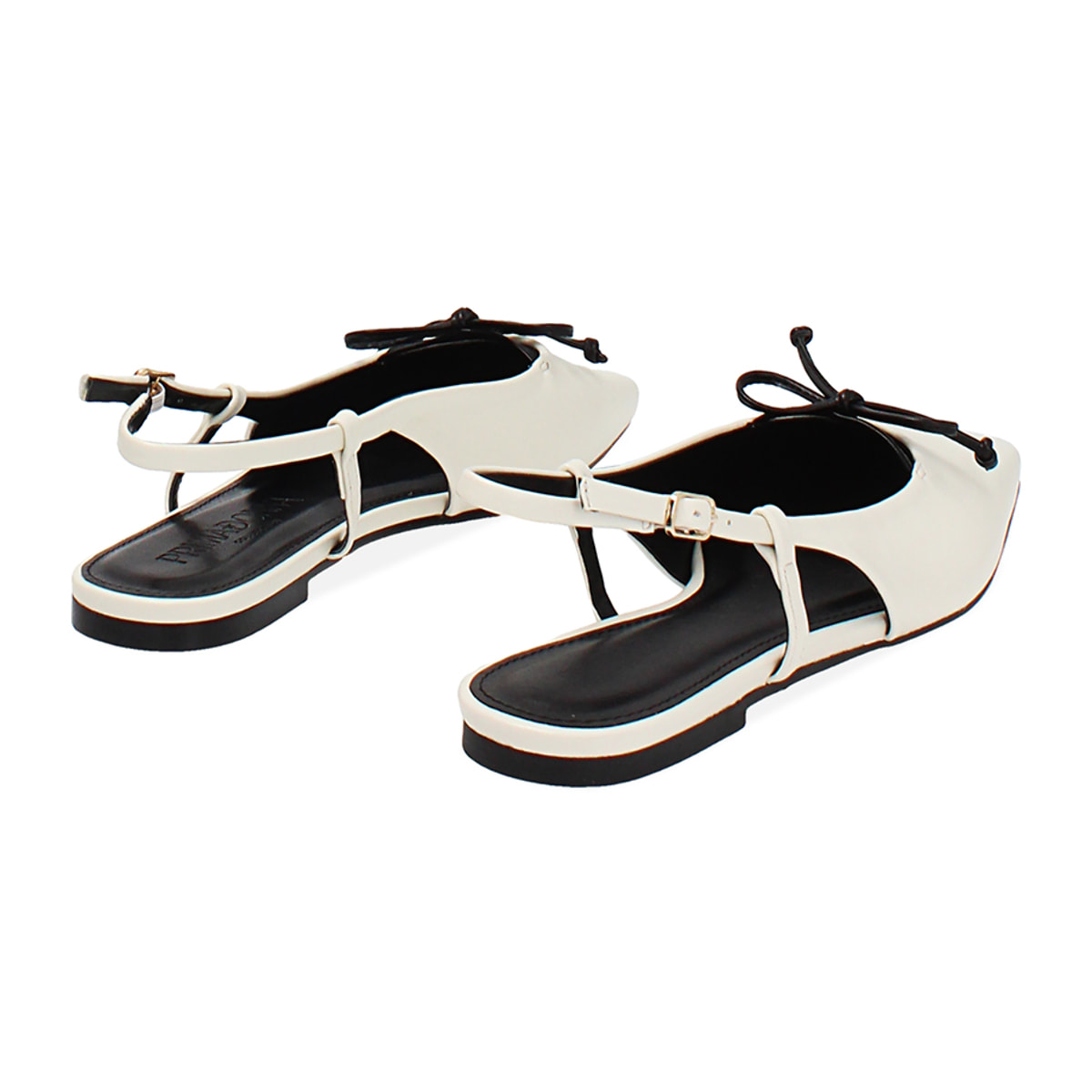 Ballerine slingback donna panna con punta quadra