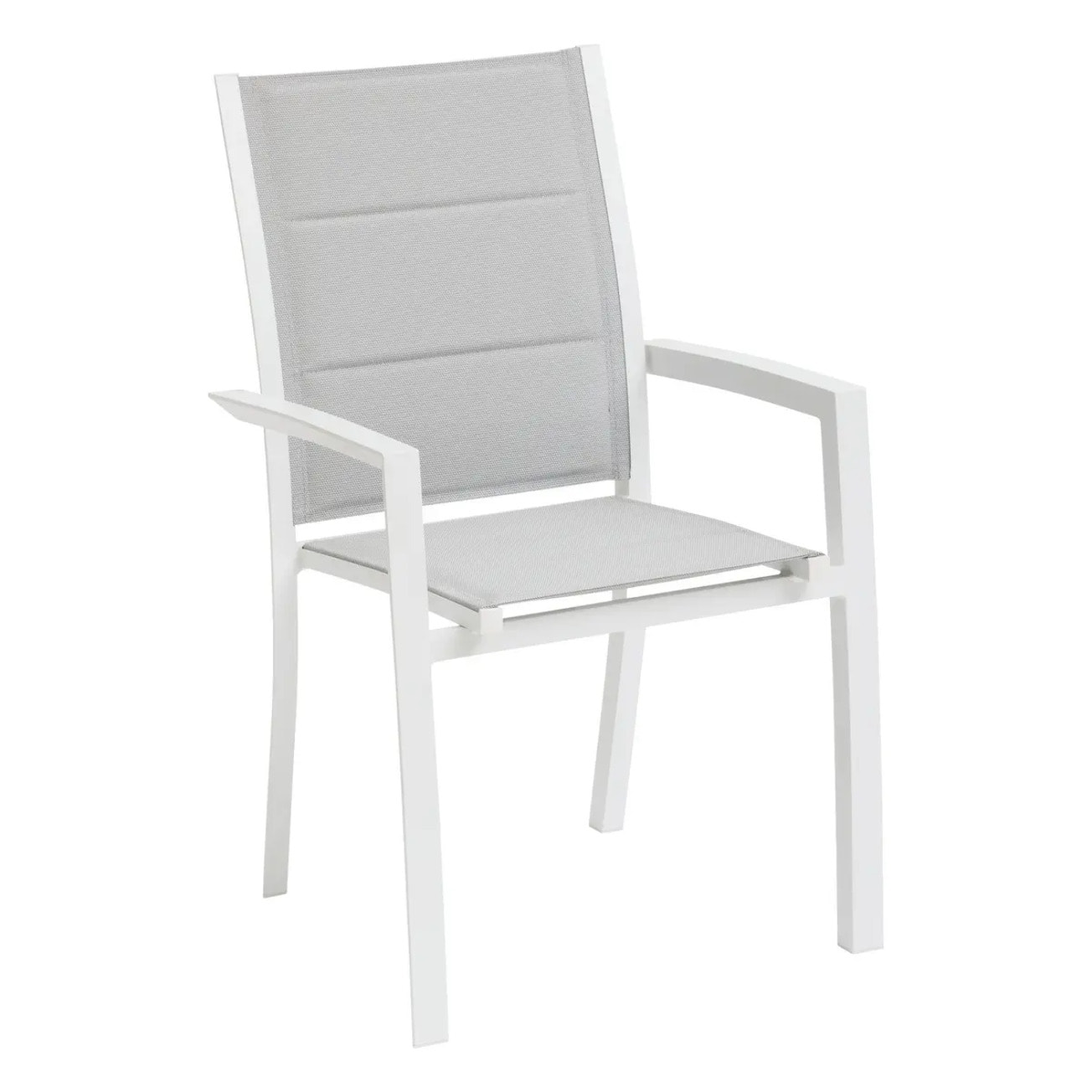 Fauteuil de jardin empilable Allure Glacier & Blanc