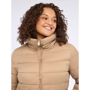 Fiorella Rubino - Piumino trapuntato con collo alto - Beige