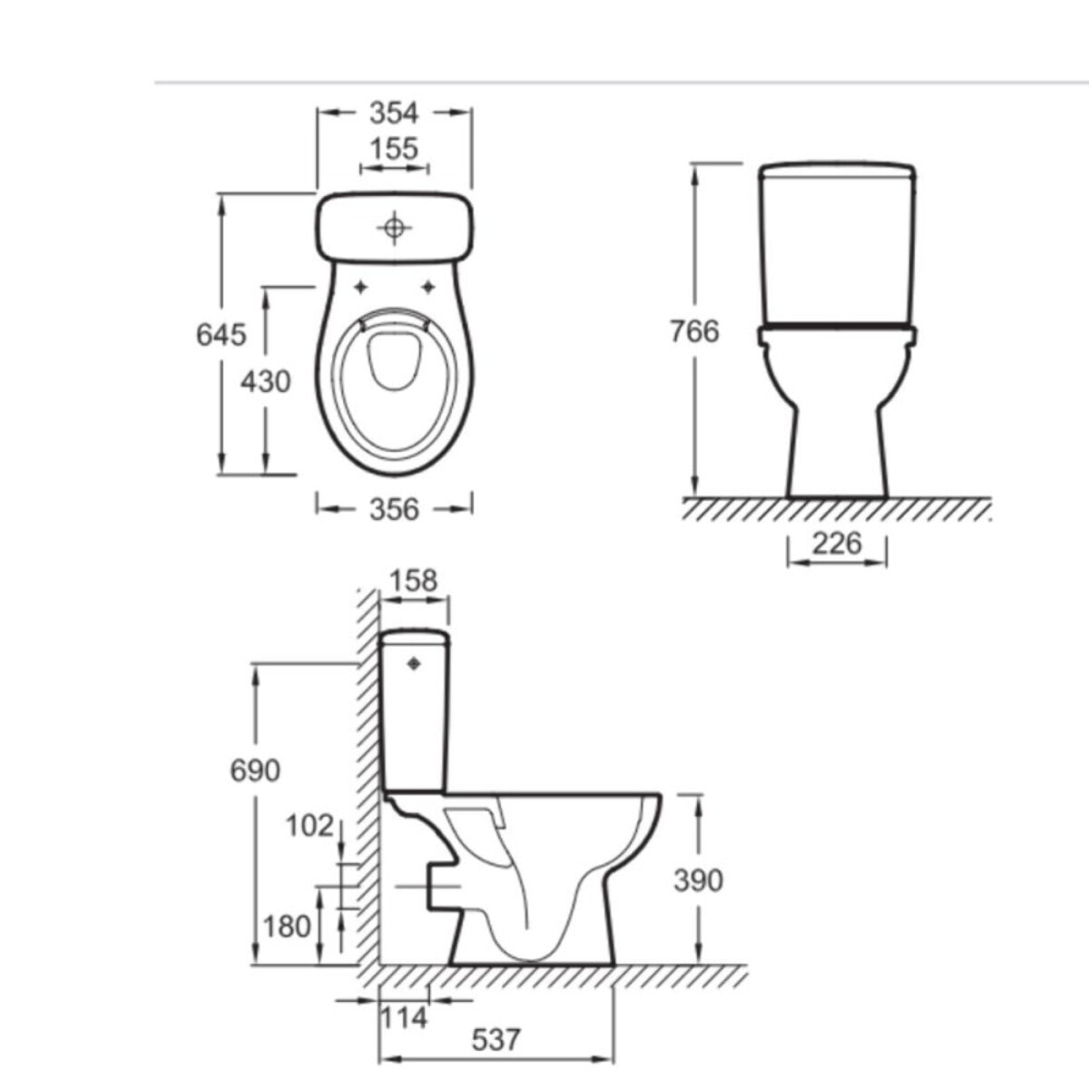 WC à poser sans bride sortie horizontale Gaspard avec abattant frein de chute et déclipsable