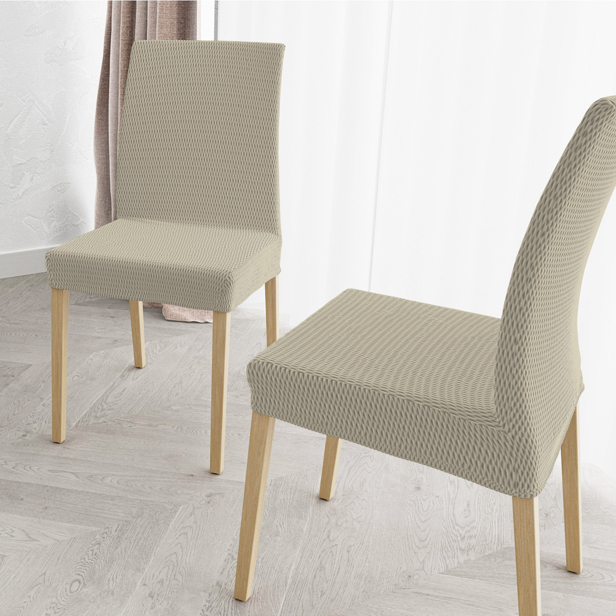 COPPIA VESTISEDIA CON SCHIENALE FASHIONABLE, Microfibra/Cotone/Elastan - TORTORA