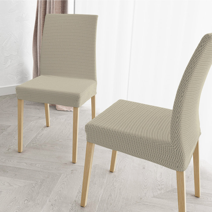COPPIA VESTISEDIA CON SCHIENALE FASHIONABLE, Microfibra/Cotone/Elastan - TORTORA
