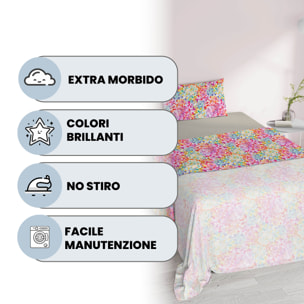 COMPLETO LETTO FANTASY, 100% Microfibra - SPRING
