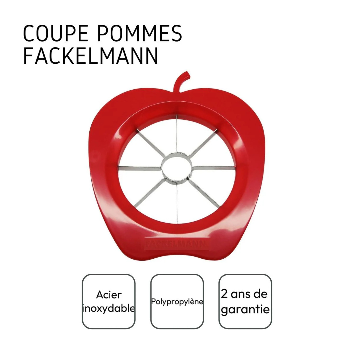 Coupe pomme en 8 morceaux couleur aléatoire Fackelmann Colors Edition