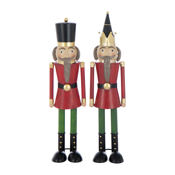 J-Line figurine Casse-Noisette Moustache - métal - mix - small - 2 pièces