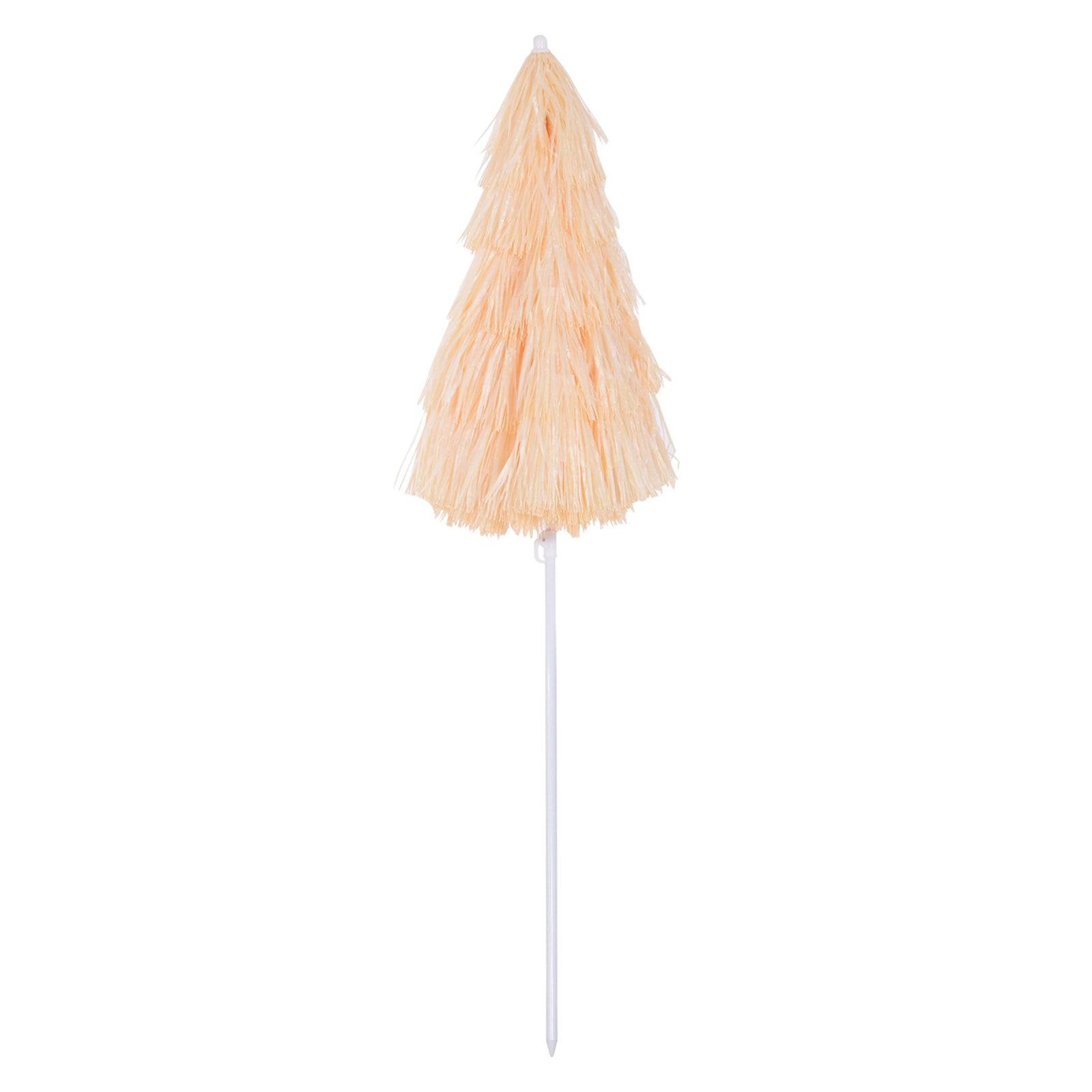 Parasol de plage jardin design hawai 160 cm raphia artificiel beige