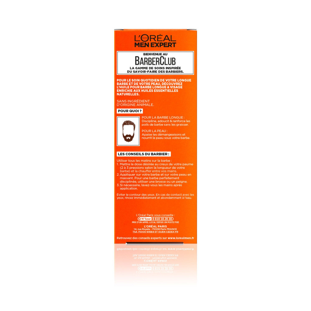L'Oréal Paris Men Expert Barber Club Huile Barbe Longue et Visage 30ml
