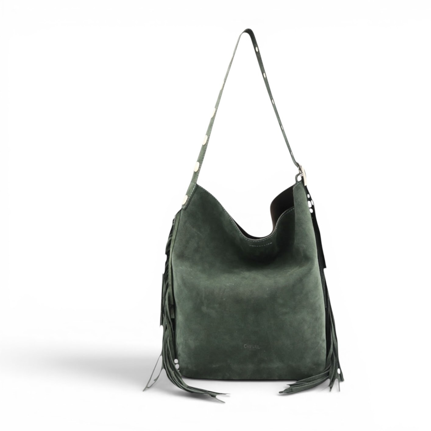 Borsa a Spalla Cheval Firenze Rose Verde Scuro