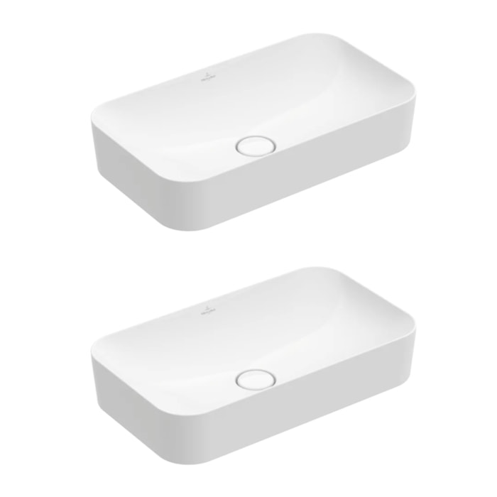 Lot de deux vasques à poser Finion Stone White CeramicPlus