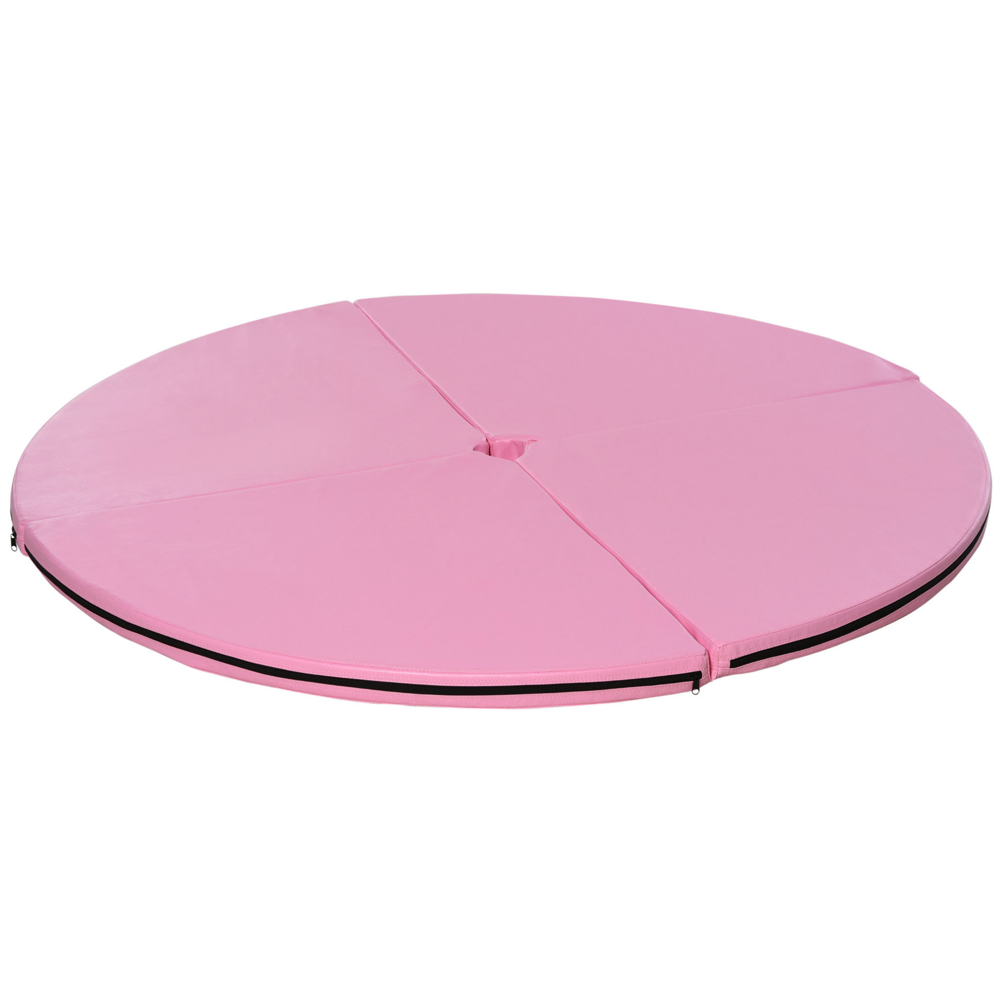 Tapis de pole dance pliable - pole dance mat - tapis de protection Ø 150 cm épaisseur 5 cm - revêtement PVC rose