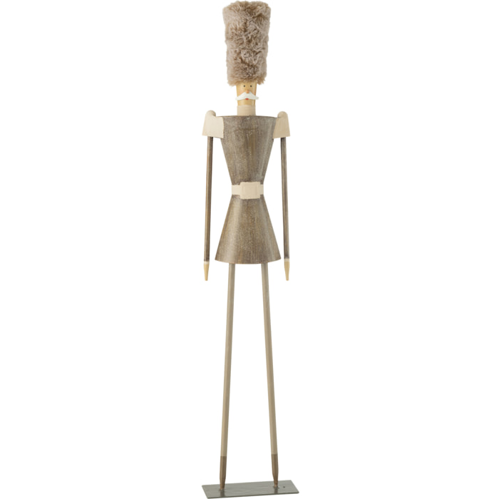 J-Line figurine Soldat Fourrure Chapeau - métal - gris - large