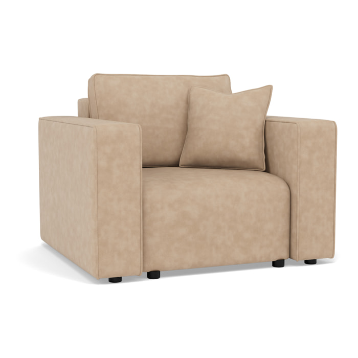 Topaze - fauteuil en simili - Beige
