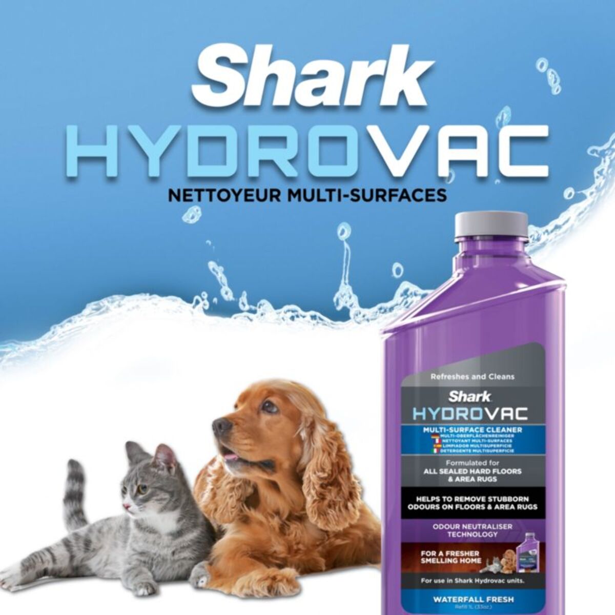 Nettoyant SHARK Recharge multi-surfaces hydrovac 1L