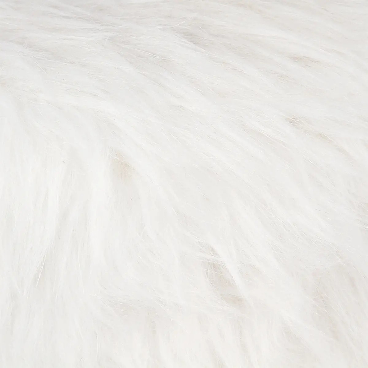 Tabouret "Oslo" effet fourrure blanc