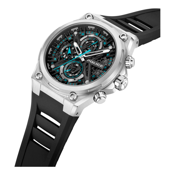 Reloj Police PEWGQ0054301M Hombre Analogico Cuarzo con Correa de Silicona