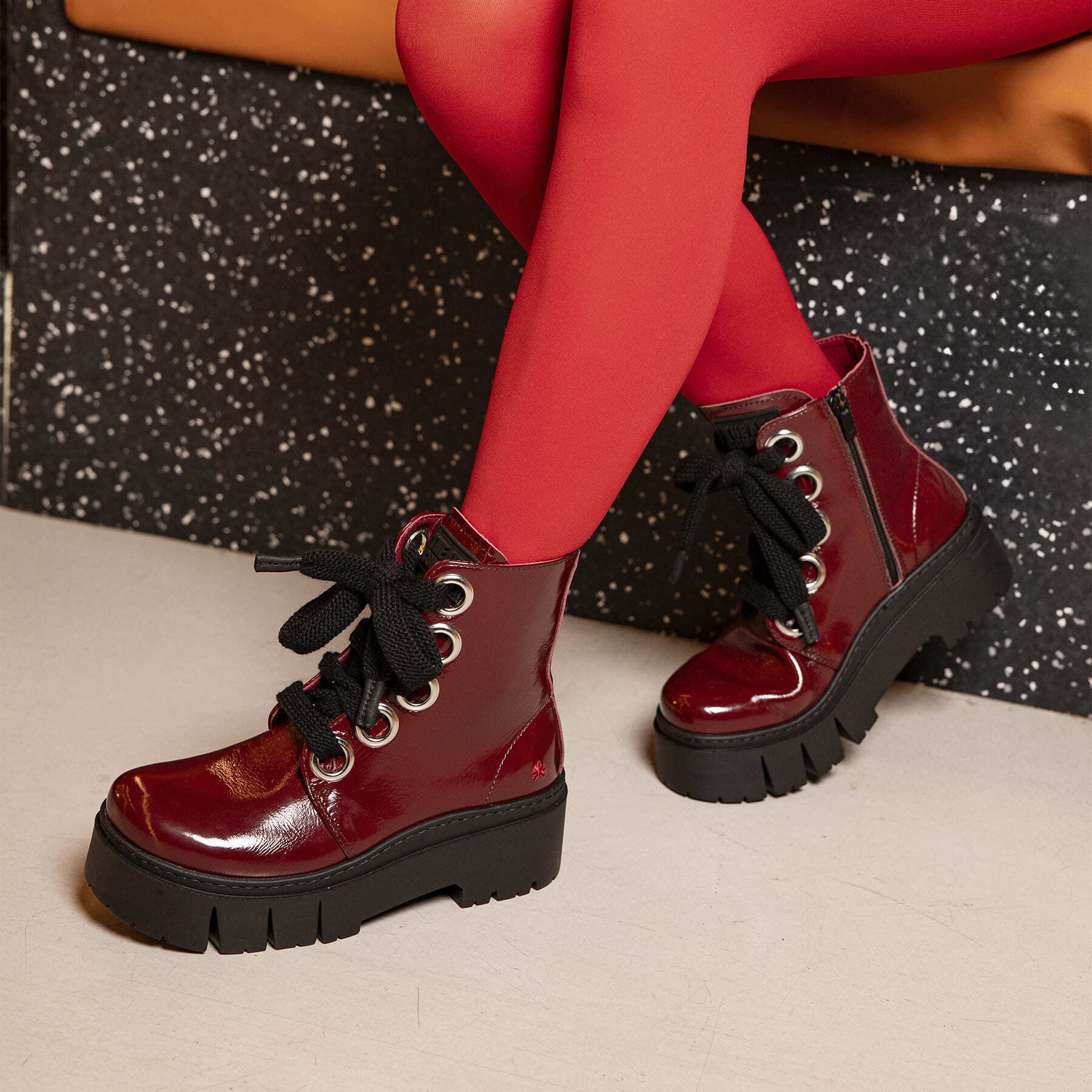 Botines 1799 NAPPA SHINNY PEPPERMINT/ LEEDS color Peppermint