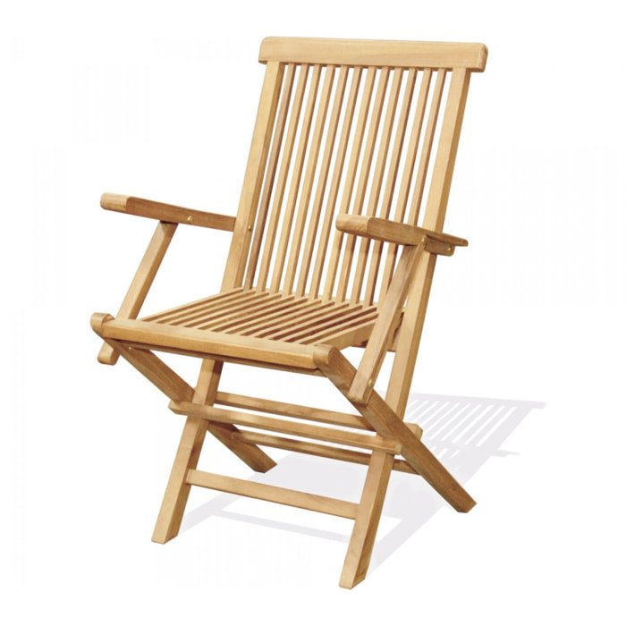 Salon de jardin Teck 12 places Table ovale 8 chaises 2 fauteuils ADAGNA