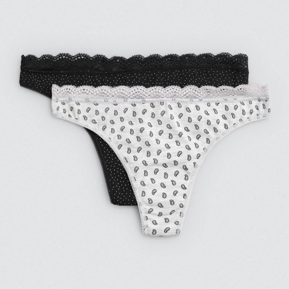 Confezione da 2 slip stampati con dettagli