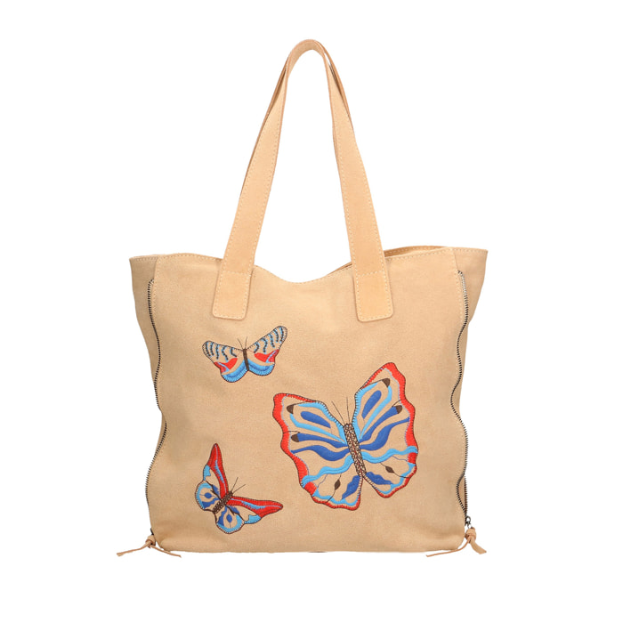 Borsa a spalla  da donna In Vera pelle Made in Italy 35x30x7 cm