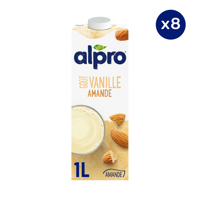 8 x 1L - Alpro - Boisson Végétale - Vanille Amandes