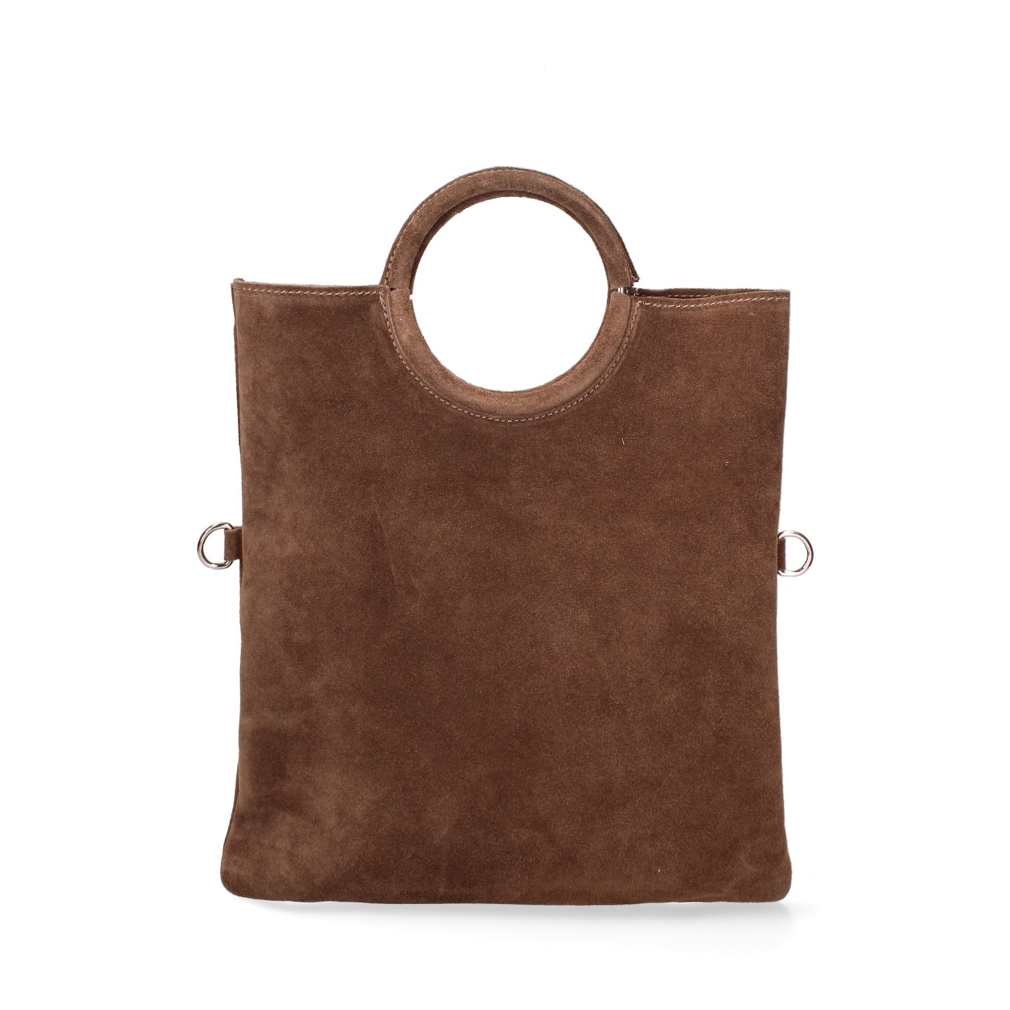 Borsa a mano da donna Made in Italy - Modello Zelia - Pelle scamosciata - 29.0 x 30.0 x 1.0 cm