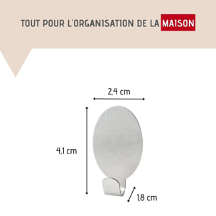 Lot de 3 crochets adhésifs universels ovales Fackelmann Tecno