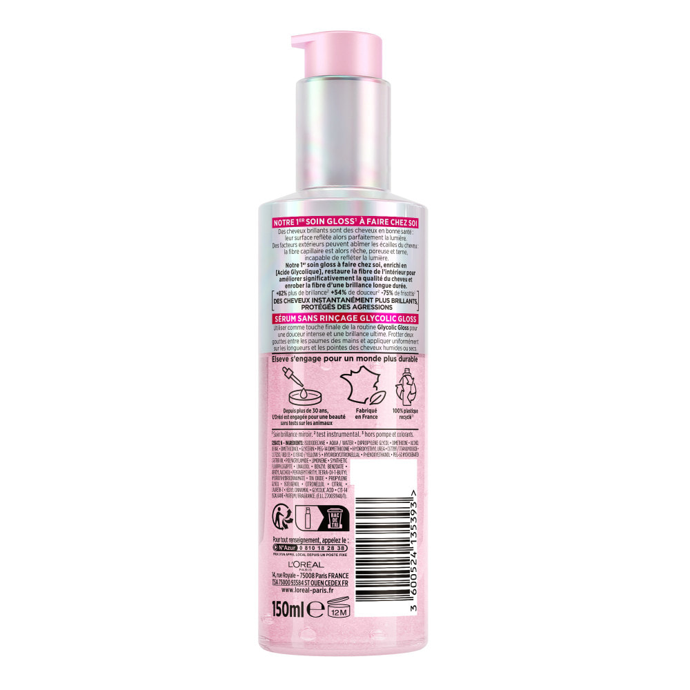 L'Oréal Paris Elseve Glycolic Gloss Sérum Sans Rinçage 150ml