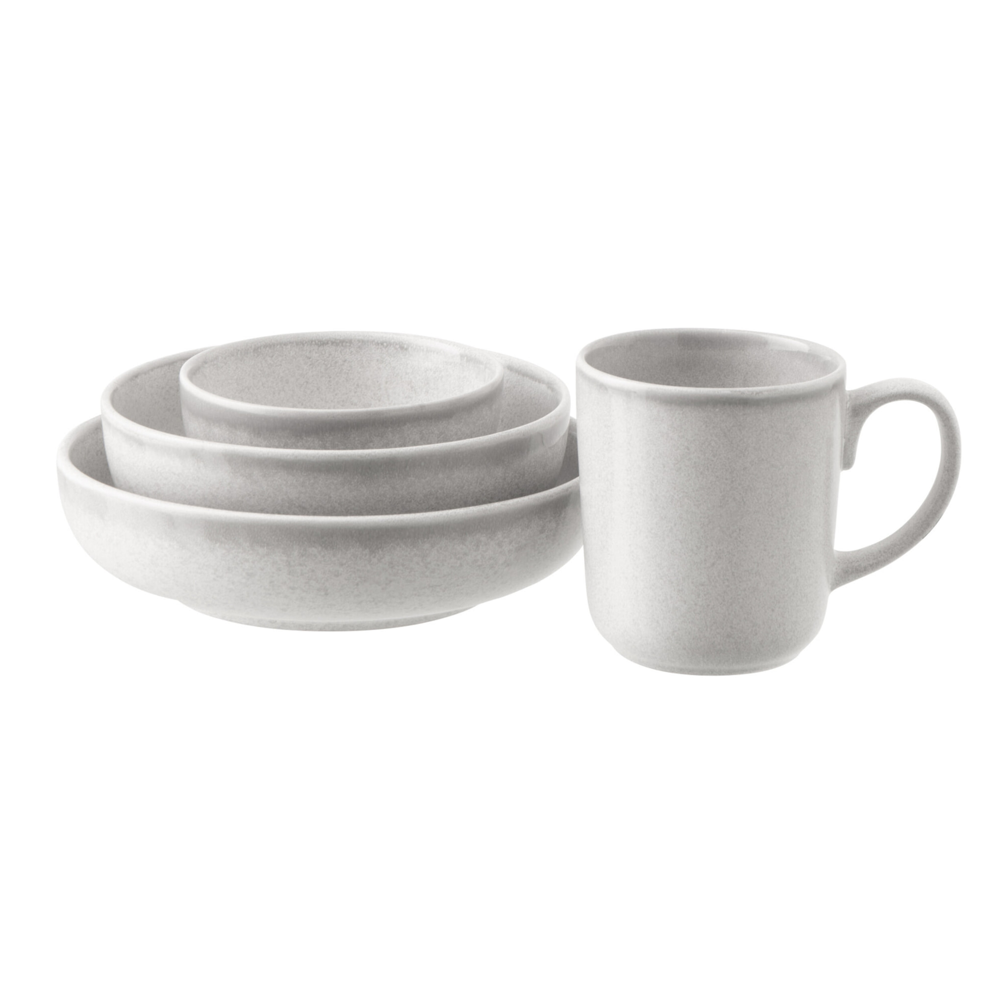 J-Line Bol Luna - céramique - gris clair - large